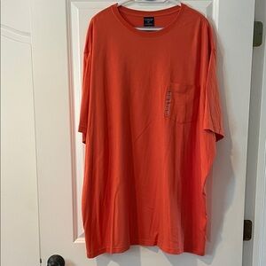 Roundtree & Yorke  Big and Tall Vibrant Orange Short Sleeve Tee